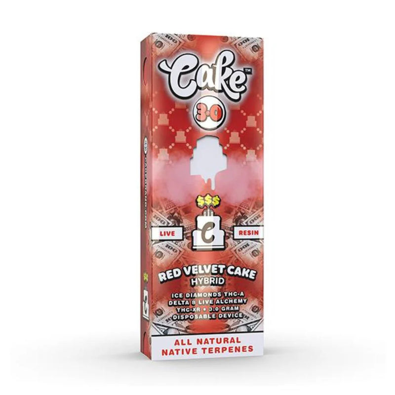 Cake Moneyline 3G THC Blend disposable vape pen with sleek design and cannabis branding, ideal for recreational cannabis use.