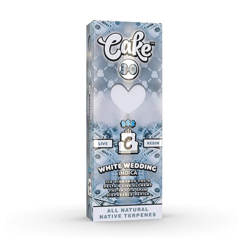 Cake Moneyline 3G THC Blend disposable weed vape pen with sleek design and branding, designed for cannabis consumption.