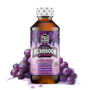 TRE HOUSE Magic Mushroom Syrup display box with six bottles, featuring colorful packaging and branding for dietary supplement.