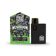 TRE HOUSE Magic Mushroom vape pen display with six pens, featuring sleek design and branding for natural mushroom extract vaping.