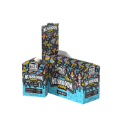 TRE HOUSE Magic Mushroom Vape Pen display with six vape pens, featuring colorful packaging and sleek design for enhanced vaping experience.