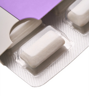 LUCY Lucy Nicotine Gum 2MG in a 10-count sleeve, showing individual nicotine gum pieces and packaging.