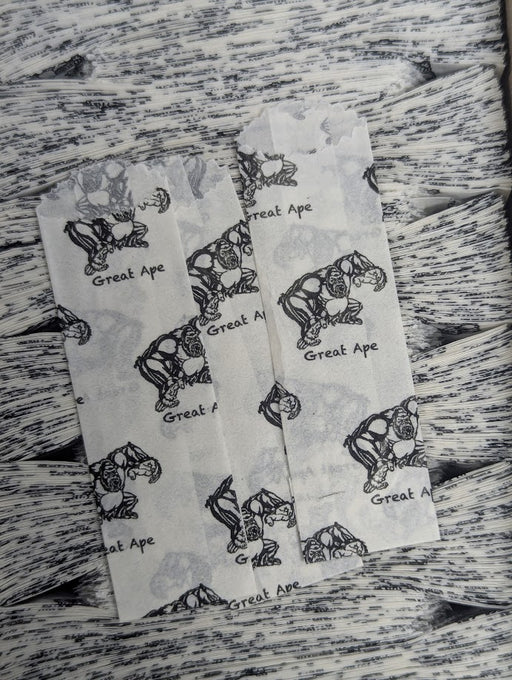 GREAT APE -Vellum Glassine Stamp Wax Paper Envelope Bags - The Baggie Store