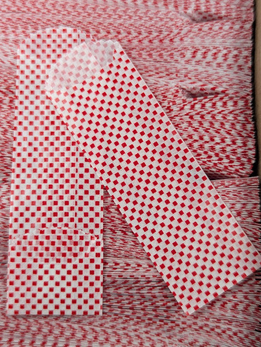 RED SQUARE - Vellum Glassine Stamp Wax Paper Envelope Bags - The Baggie Store