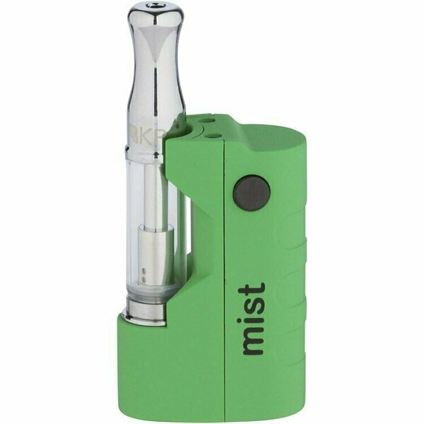 The Kind Pen Mist vaporizer in black, showing a sleek portable vaporizer device with a digital display and mouthpiece.