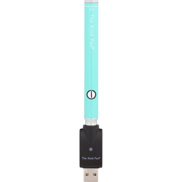 The Kind Pen Twist 510 Thread Vaporizer battery showing a sleek black design with a twist on/off mechanism.