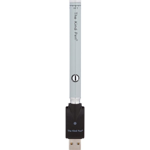 The Kind Pen Twist 510 Thread Battery vaporizer with a sleek cylindrical design and silver finish.