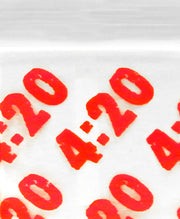 Size 1212 Original Apple Bags from The Baggie Store, 1/2" x 1/2" dimensions, shown in the image for packaging or storage use.