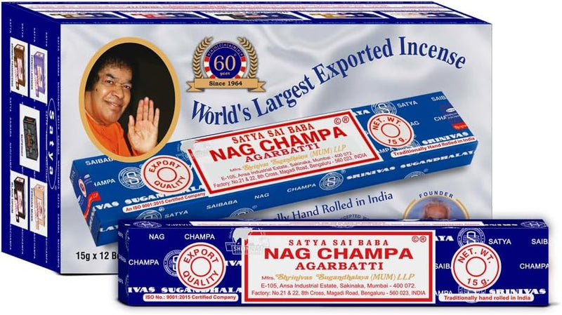 Satya Sai Baba Nag Champa Agarbatti (15g) - TBS Supply Co