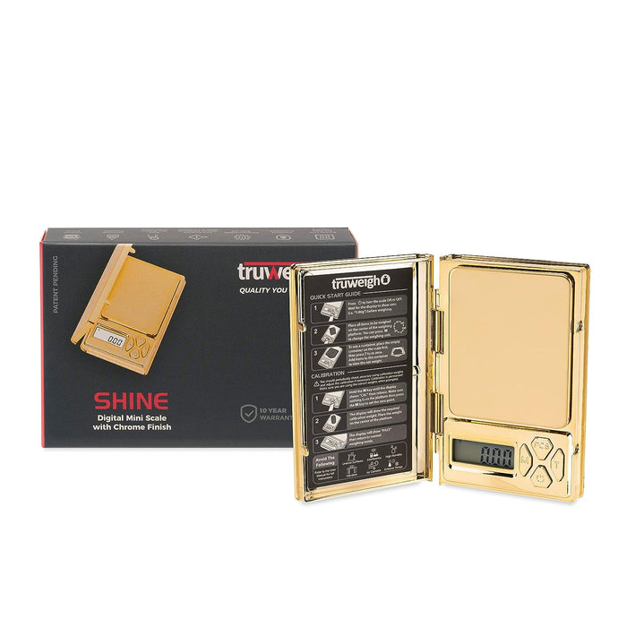 Truweigh Shine Digital Mini Scale - 100g x 0.01g Chrome Gold