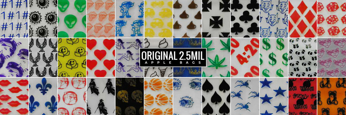 Original 2.5 mil Apple Bags in dozens of designs