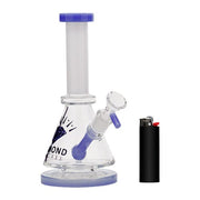 Diamond Glass 5" Triangular Mini Beaker Bong - TBS Supply Co