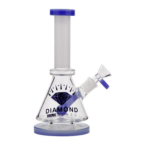 Diamond Glass 5" Triangular Mini Beaker Bong - TBS Supply Co