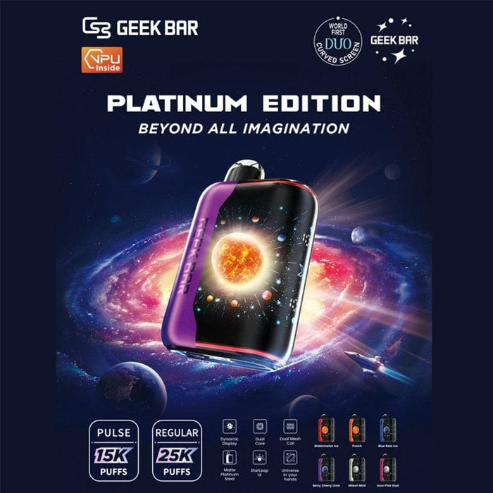 Geek Bar Pulse X 25000 Platinum Edition Disposable Vape (5%, 25000 Puffs)