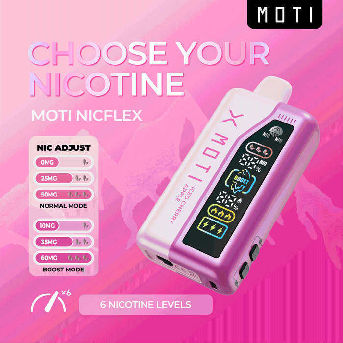 MOTI NICFLEX 40K Nic-Control Disposable Vape (0-6%, 40000 Puffs) - TBS Supply Co