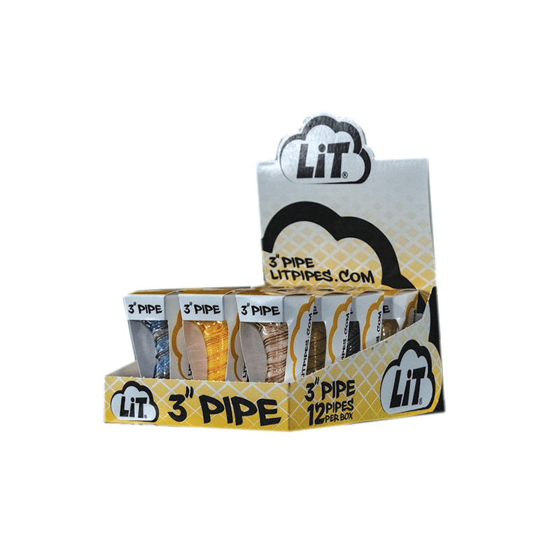 LiT Glass 3" Hand Pipe - TBS Supply Co