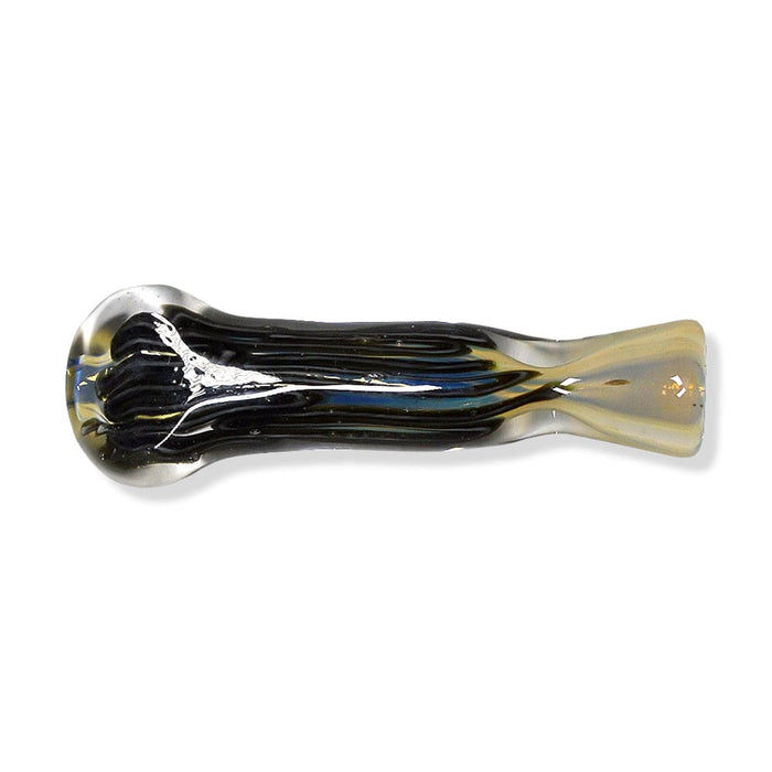 Colored Glass Chillum w/ Striped Inlay & Fume Accents Default Title