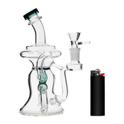7" Glass Recycler w/ Color Accents - TBS Supply Co