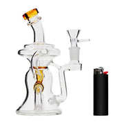7" Glass Recycler w/ Color Accents - TBS Supply Co
