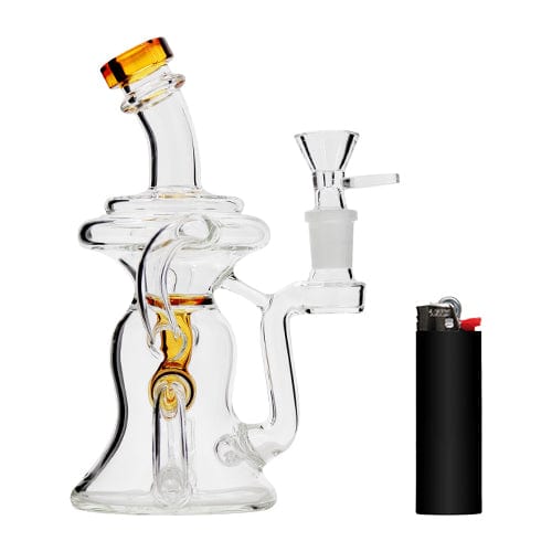 7" Glass Recycler w/ Color Accents - TBS Supply Co