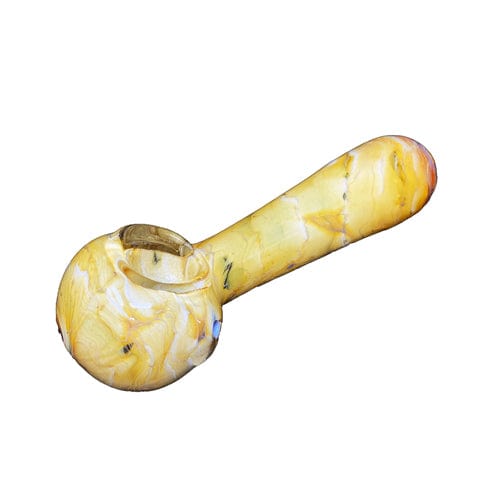 Handmade Glass Hand Pipe w/ Marbled Glass Work - TBS Supply Co