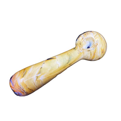 Handmade Glass Hand Pipe w/ Marbled Glass Work - TBS Supply Co