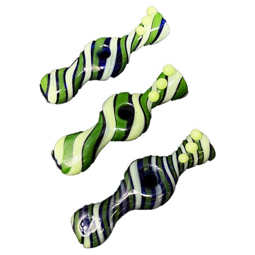 Handmade Glass Donut Chillum w/ Color Swirls Default Title - TBS Supply Co