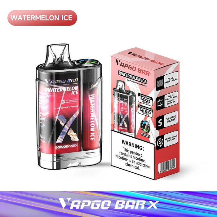 VAPGO BAR X 12K Disposable Vape  (5%, 12000 Puffs)