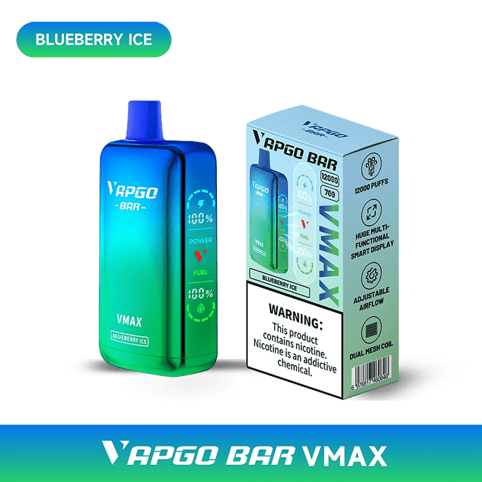 VAPGO BAR Vmax Disposable Vape  (5%, 12000 Puffs) - TBS Supply Co