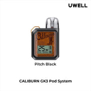 Uwell Caliburn GK3 25W Pod Kit - TBS Supply Co