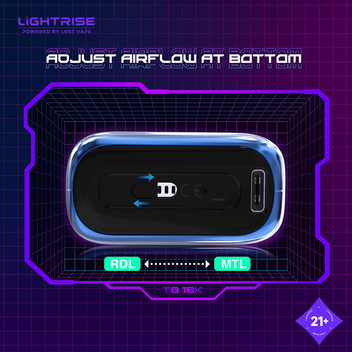 Lost Vape Lightrise TB 18K Disposable Vape (5%, 18000 Puffs) - TBS Supply Co