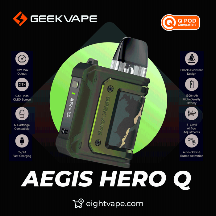 Geekvape Aegis Hero Q 30W Pod Kit - TBS Supply Co