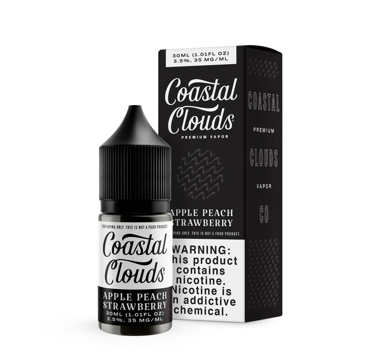 Coastal Clouds Saltwater Apple Peach Strawberry 30ml Nic Salt Vape Juice