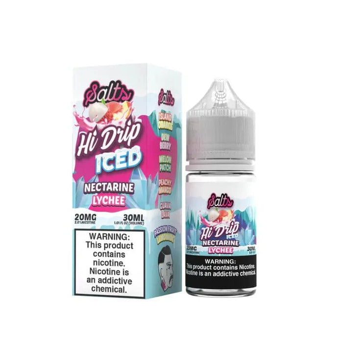 Hi-Drip Salts Iced Nectarine Lychee 30ml Nic Salt Vape Juice