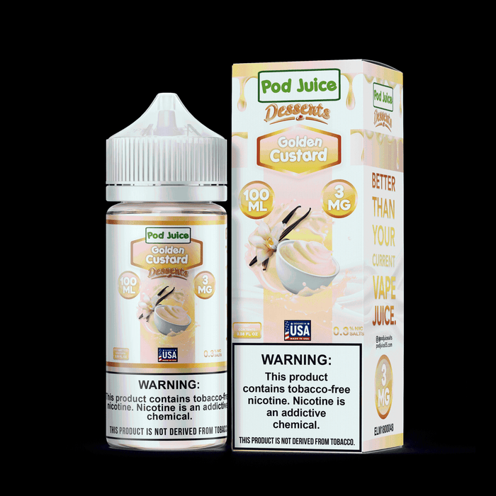 Pod Juice Desserts Golden Custard TF 100ml Vape Juice