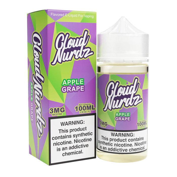 Cloud Nurdz Grape Apple 100ml Synthetic Nic Vape Juice