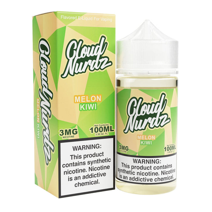 Cloud Nurdz Kiwi Melon Synthetic Nic 100ml Vape Juice