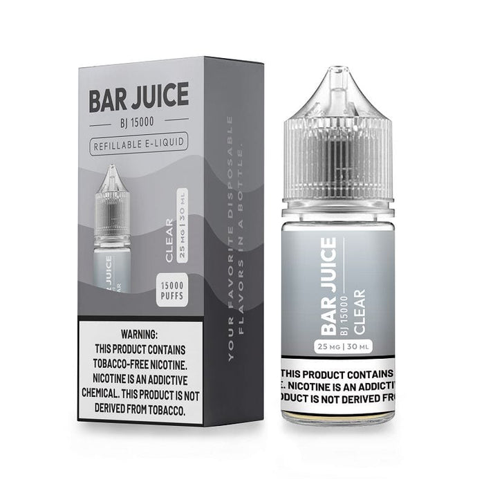 Bar Juice Clear Nic Salt Vape Juice 30ml