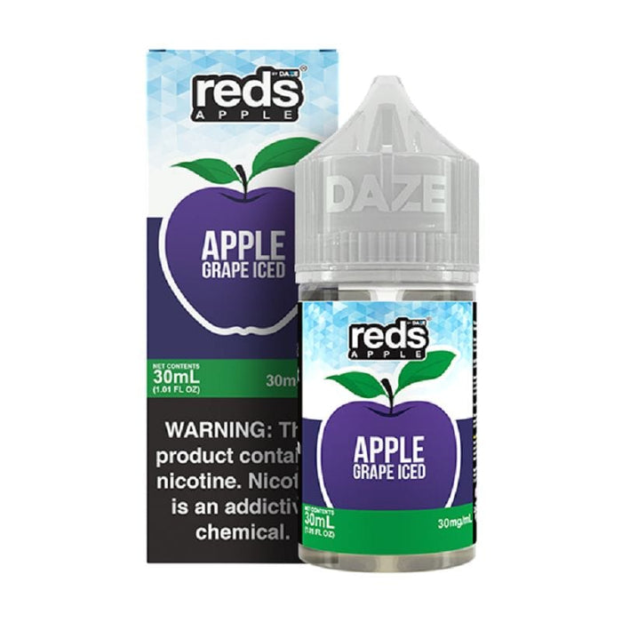 7 Daze Reds Salts Apple Grape Iced Nic Salt Vape Juice 30ml