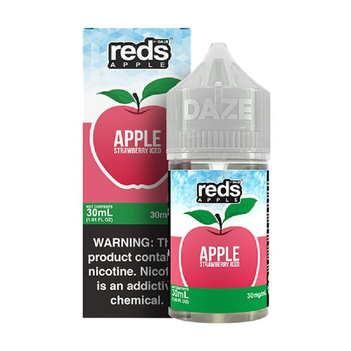 7 Daze Reds Salts Apple Strawberry Iced Nic Salt Vape Juice 30ml