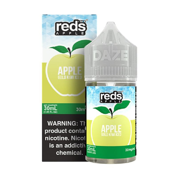 7 Daze Reds Salts Apple Gold Kiwi Iced Nic Salt Vape Juice 30ml