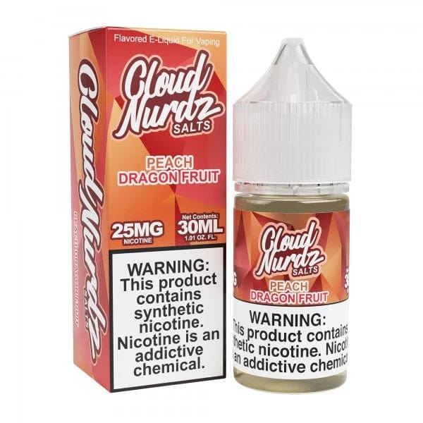 Cloud Nurdz Salts Peach Dragon Fruit Nic Salt Vape Juice 30ml