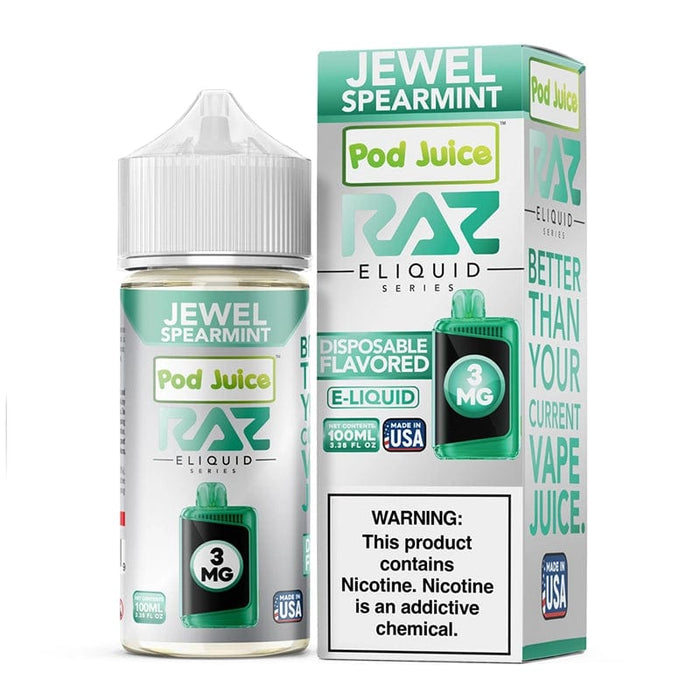 Pod Juice x RAZ Jewel Spearmint Synthetic Vape Juice 100ml