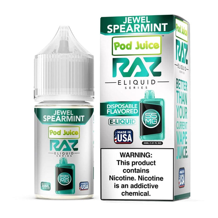 Pod Juice x RAZ Jewel Spearmint TFN Salt Vape Juice 30ml