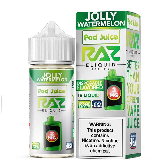 Pod Juice x RAZ  Jolly Watermelon Synthetic Vape Juice 100ml