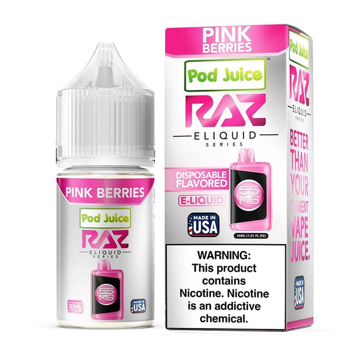 Pod Juice x RAZ Pink Berries TFN Salt Vape Juice 30ml