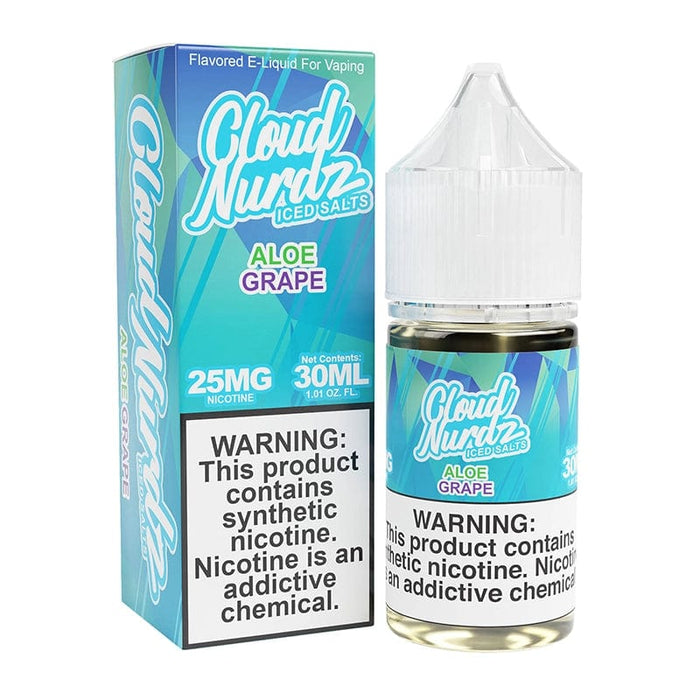 Cloud Nurdz ICED Aloe Grape TFN Salt Vape Juice 30ml