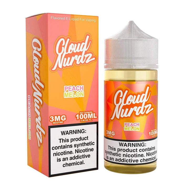 Cloud Nurdz Peach Melon Synthetic Vape Juice 100ml