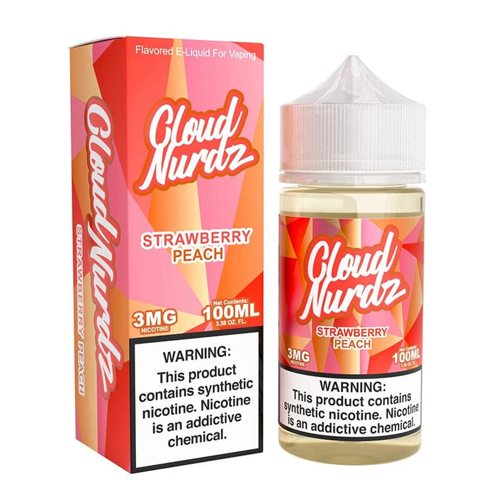 Cloud Nurdz Strawberry Peach Synthetic Vape Juice 100ml