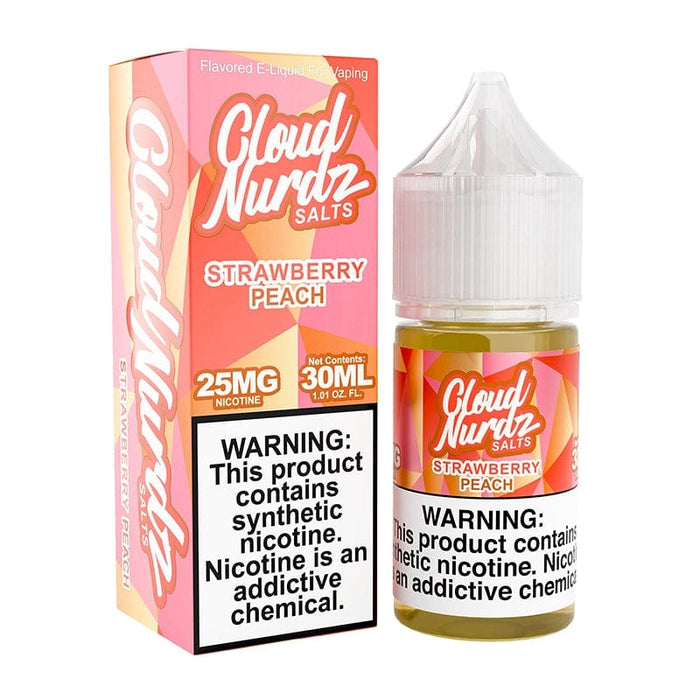 Cloud Nurdz Strawberry Peach TFN Salt Vape Juice 30ml